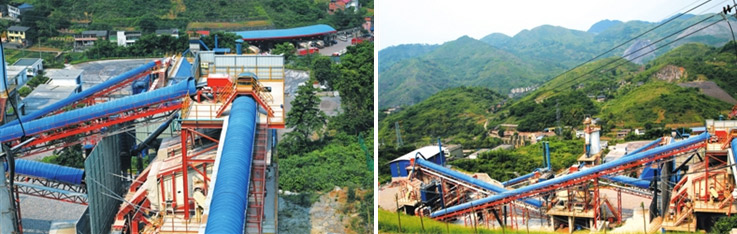 天博客户建渝黔地区代表性环保砂石骨料生产基地