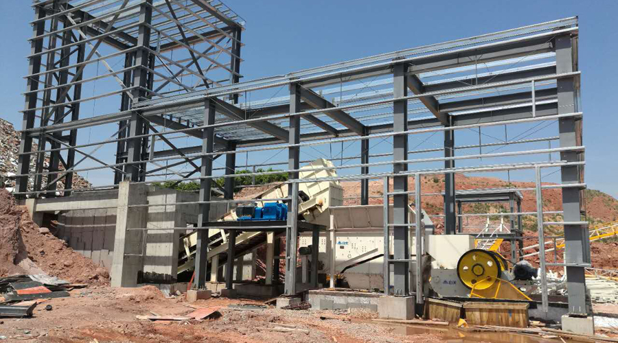 天博股份承建的浙江金华建筑垃圾处理破碎筛分生产线进入工程尾期