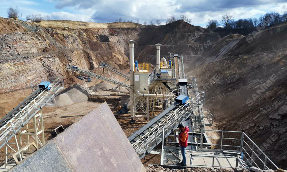 疫情挡不住中国产品走向欧洲 天博股份提供成套设备的骨料生产线调试投产,产量超预期!